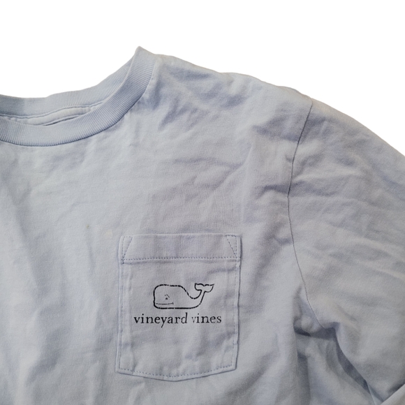 Vineyard Vines Whale Pocket Tee T-Shirt Crew Neck Pullover Blue Size Youth XL - Picture 3 of 4